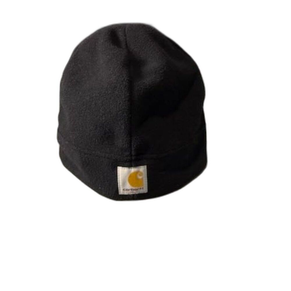 Carhartt Black Fleece Beanie Hat One Size Winter Skull Cap Workwear